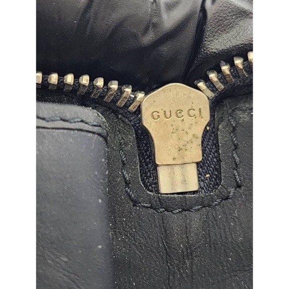 Authentic Gucci Guccissima Zip Around Long Wallet Black - Picture 8 of 13